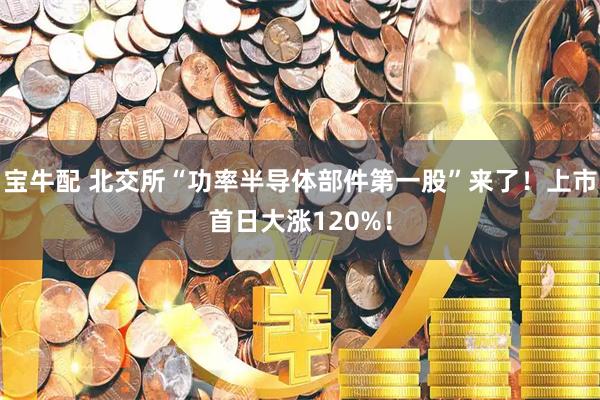 宝牛配 北交所“功率半导体部件第一股”来了！上市首日大涨120%！