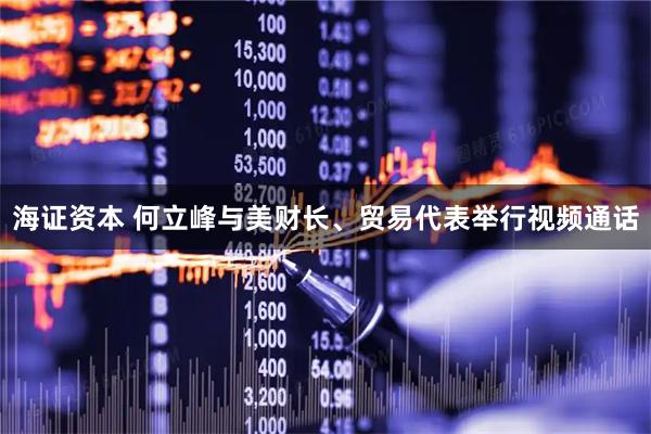 海证资本 何立峰与美财长、贸易代表举行视频通话