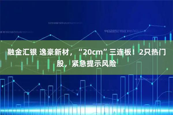 融金汇银 逸豪新材,“20cm”三连板!2只热门股,紧急提示风险